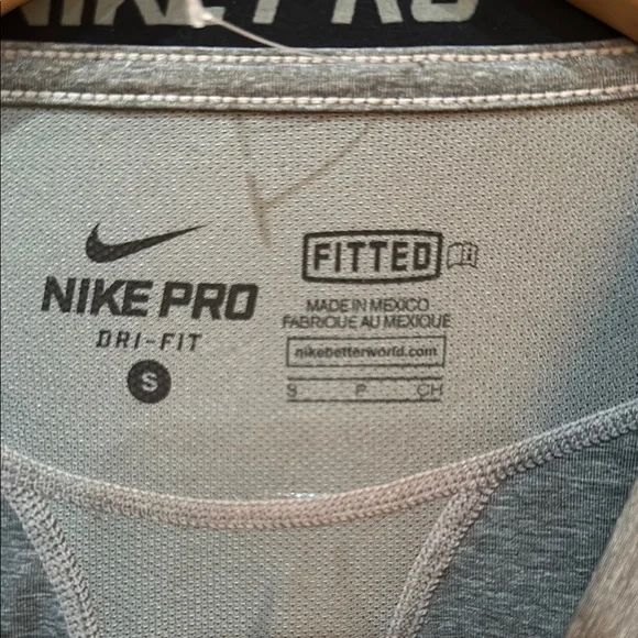 Nike Gray Long Sleeve Athletic Tee - Picture 3 of 5